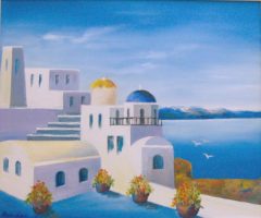 Santorini, Greece (oil)